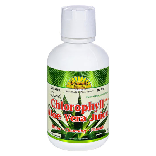 Dynamic Health Liquid Chlorophyll with Aloe Vera and Spearmint - 16 Fl Oz.