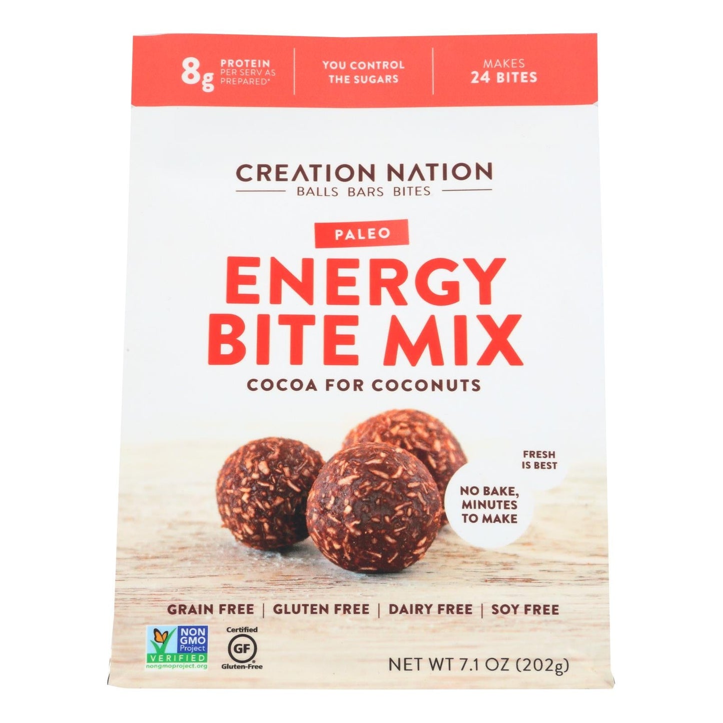 Creation Nation Cocoa Coconut Energy Bite Mix (Pack of 6 - 7.1 Oz.)