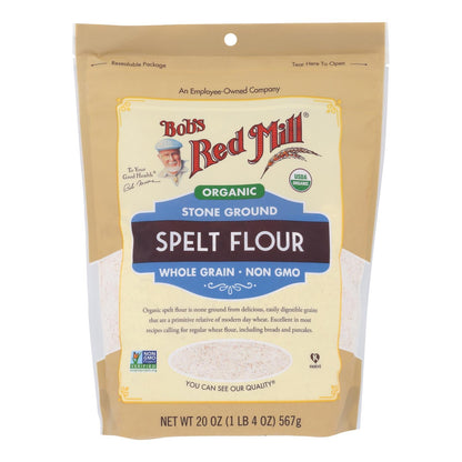Bob's Red Mill Organic Stone-Ground Spelt Flour, 4 x 20 Oz.