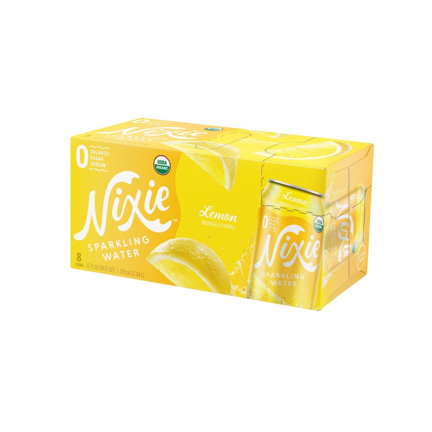 Nixie Lemon Sparkling Water, 8 Oz., Case of 3