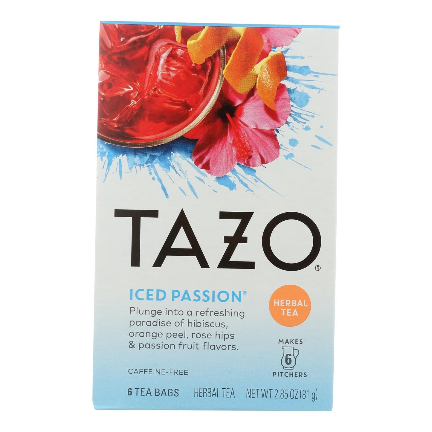 Tazo Tea Herbal Iced Passion (Pack of 4 - 6 Bags)