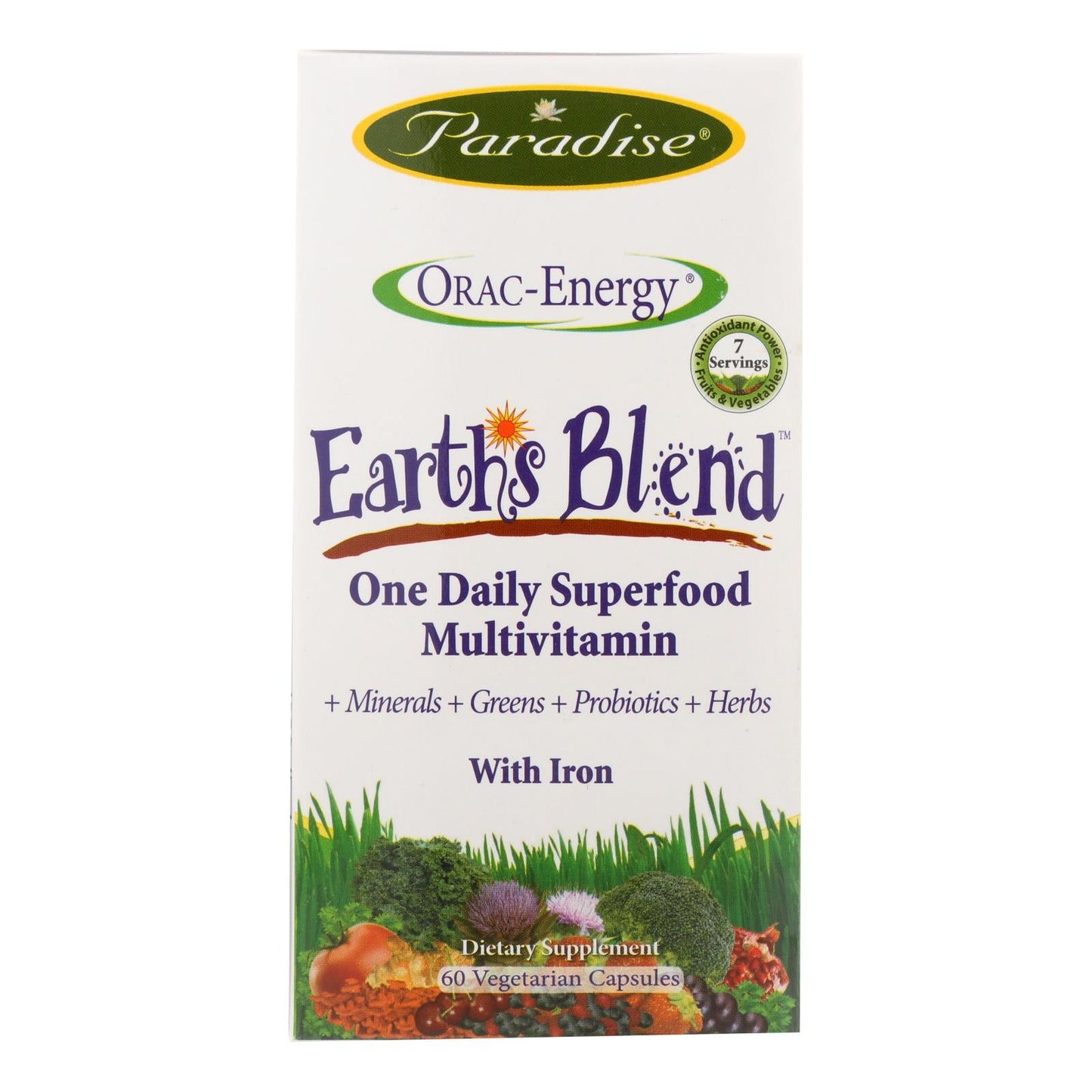 Paradise Herbs ORAC-Energy Multi with Iron 60 Vcaps