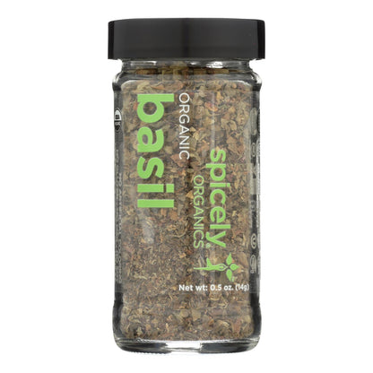 Spicely Organics Organic Basil, Case of 3, 0.5 Oz