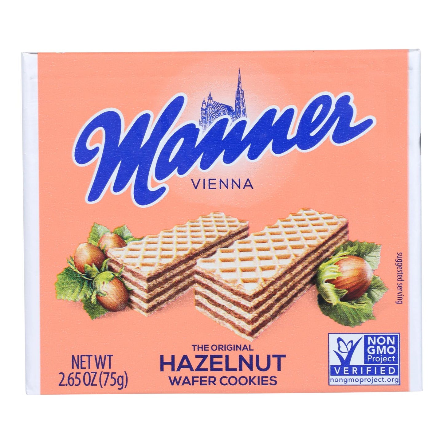 Manner Premium Hazelnut Wafers (Pack of 12 - 2.65 Oz. Individual Packs)