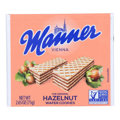 Manner Premium Hazelnut Wafers (Pack of 12 - 2.65 Oz. Individual Packs)