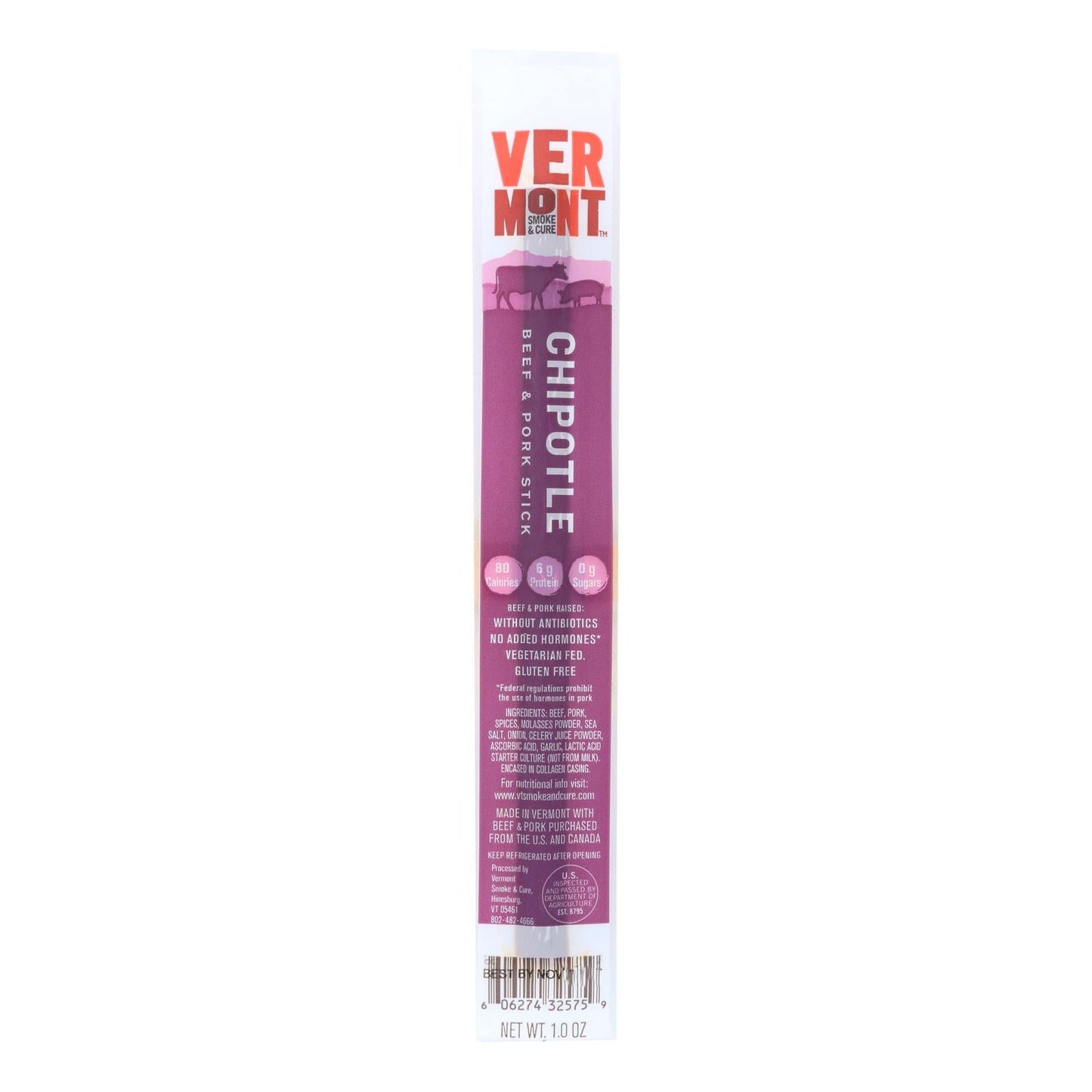 Vermont Smoke and Cure Chipotle Realsticks (Pack of 24) 1 Oz