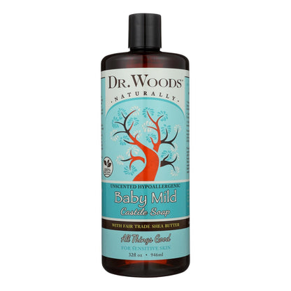 Dr. Woods Shea Vision Pure Castile Soap, Baby Mild with Organic Shea Butter, 32 Fl Oz