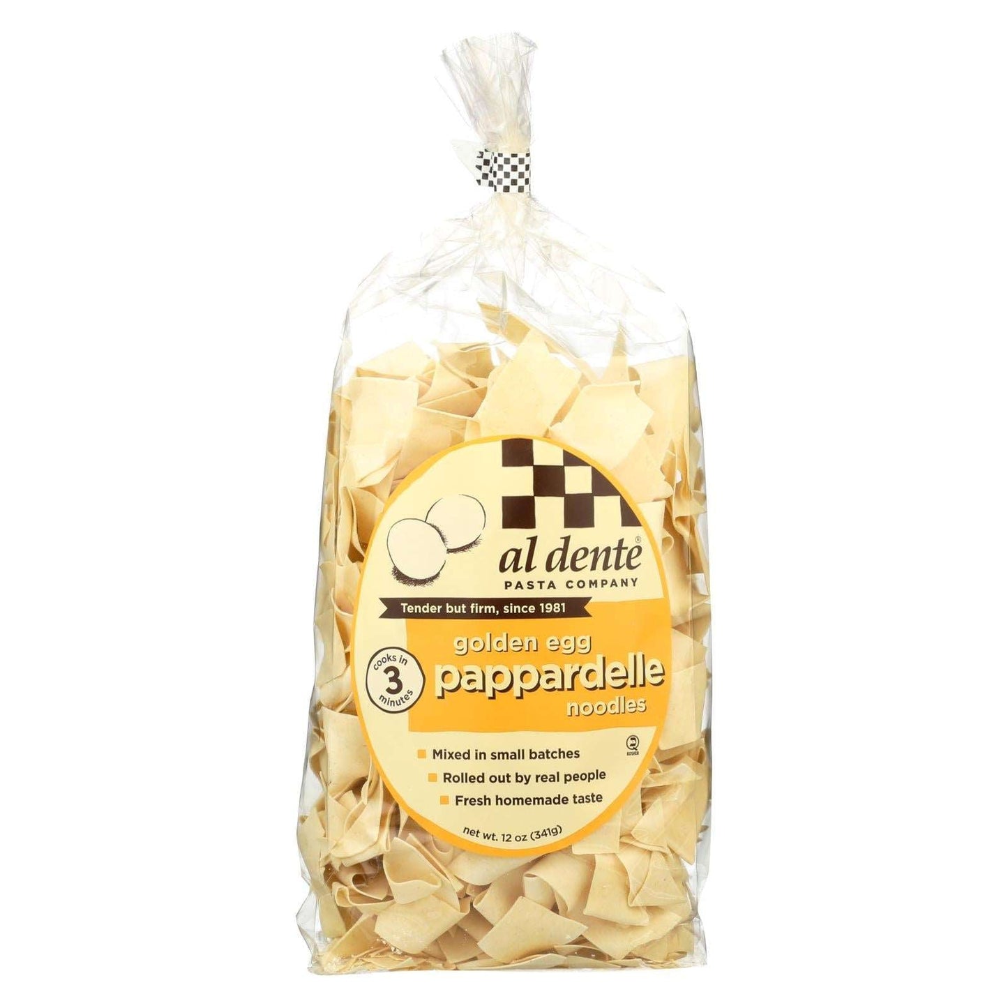 Al Dente Pappardelle Golden Egg Pasta, 12 oz., Pack of 6