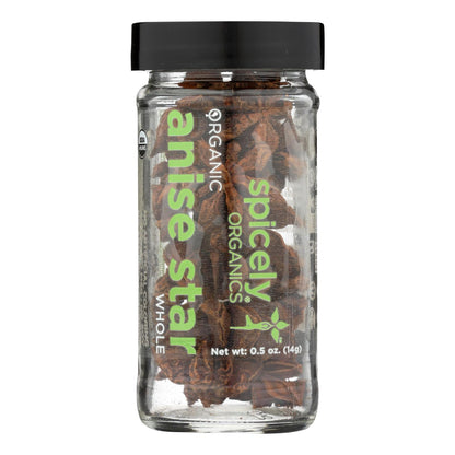 Spicely Organics Organic Anise Star Whole, USDA Organic, Case of 3 (0.5 oz)