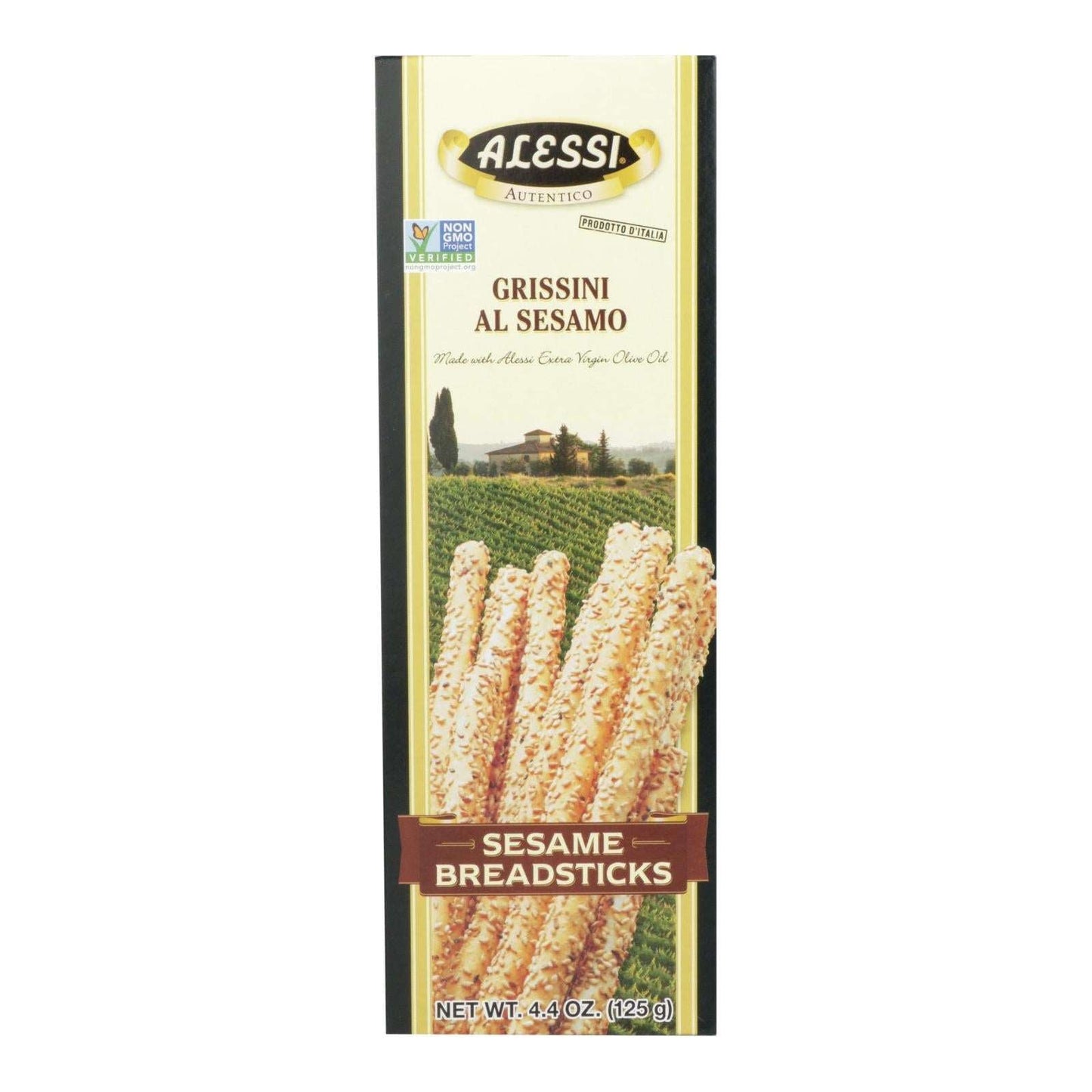 Alessi Sesame Breadsticks, 4.4 Oz. (Pack of 12)