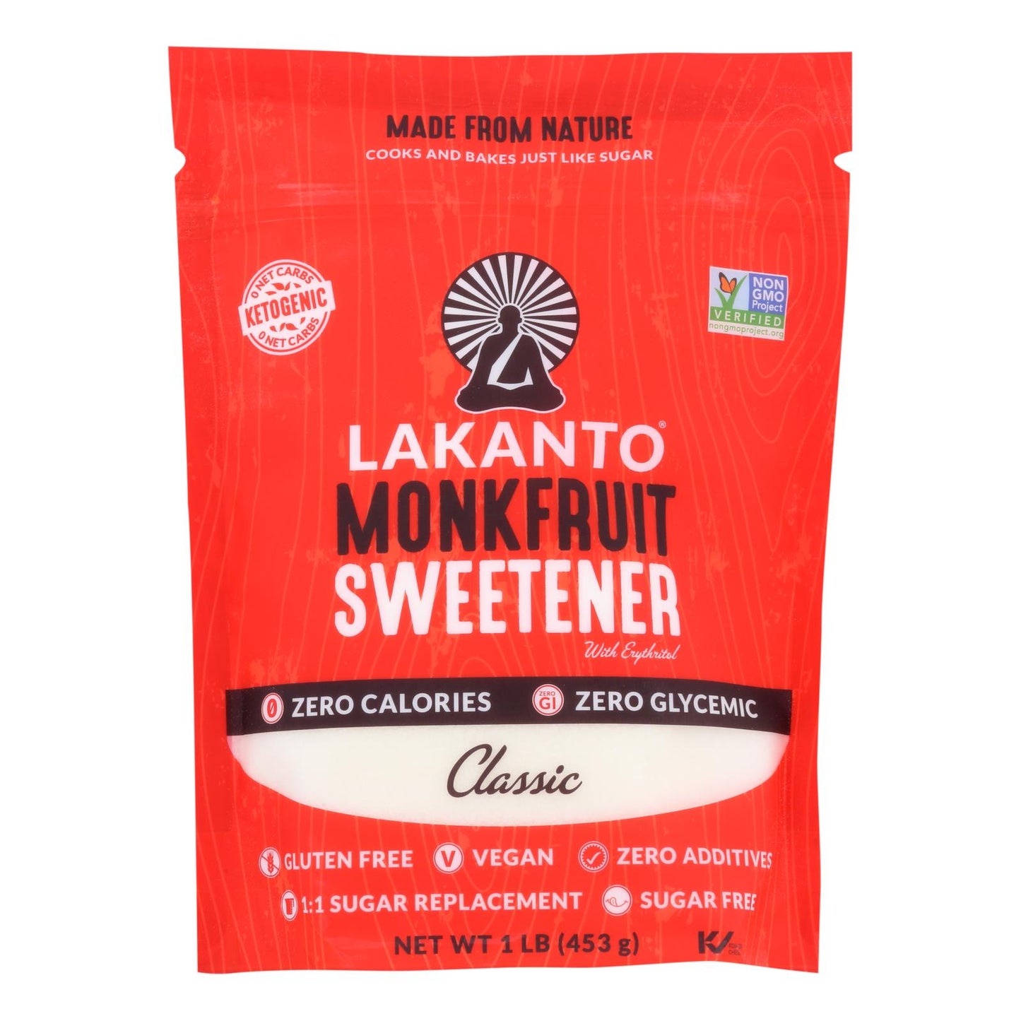 Lakanto Classic Monkfruit Sweetener | 8 x 16 Oz. Bags