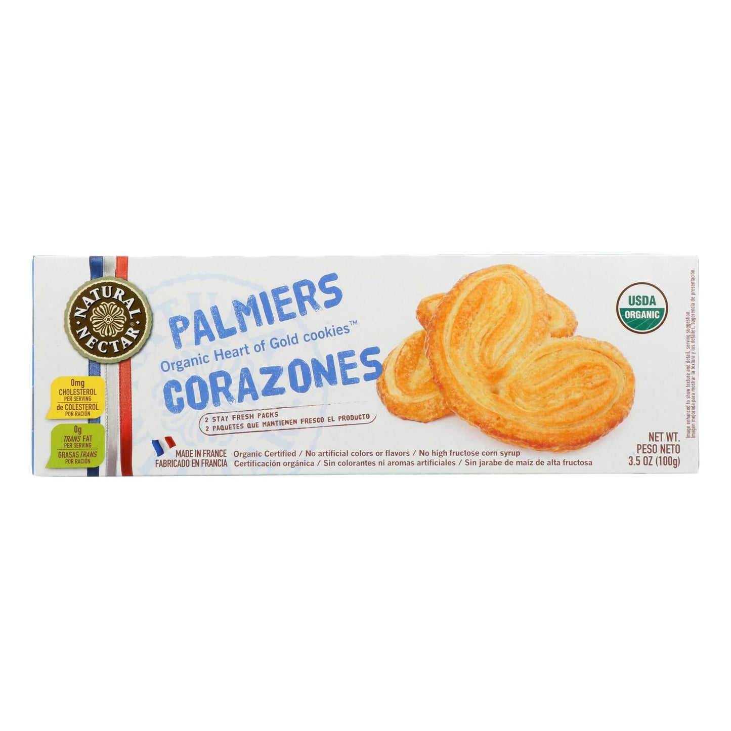 Natural Nectar Palmiers Assortment Pack - 12 Individually Wrapped 3.5 oz. Pastries