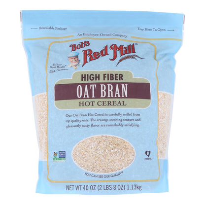 Bob's Red Mill Whole Grain Rolled Oat Bran | Rich in Fiber | 4-Pack, 40 Oz.