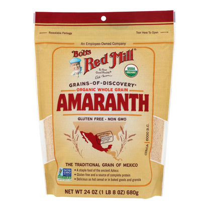 Bob's Red Mill Organic Amaranth Grain, 24 Oz. Bags (Pack of 4)
