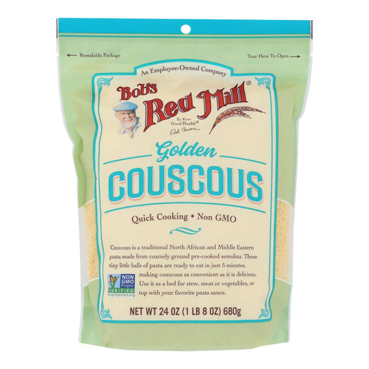 Bob's Red Mill Couscous, Golden, All-Natural, Non-GMO | Pack of 4 - 24 Oz. Total