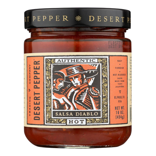Desert Pepper Trading Diablo Hot Sauce (Pack of 6 - 16 oz)