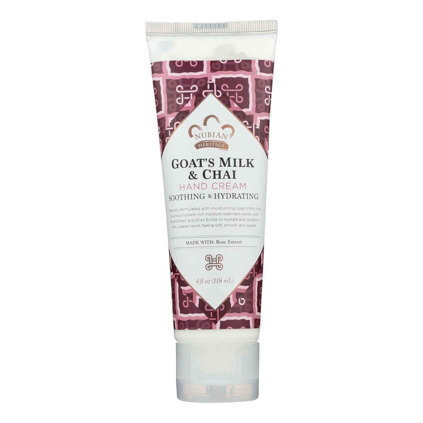 Nubian Heritage Goats' Milk & Chai Infused with Rose Extract Bar Soap, 4 Ounces