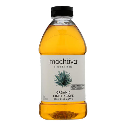 Madhava Light Honey Agave Nectar, 46 Oz. (Pack of 4)