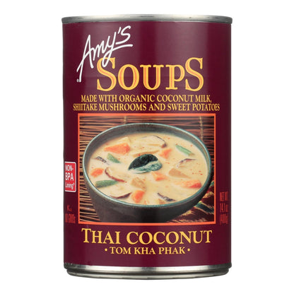 Amy's Organic Tom Kha Phak Thai Coconut Soup, Pack of 12 (14.1 Oz. Each)