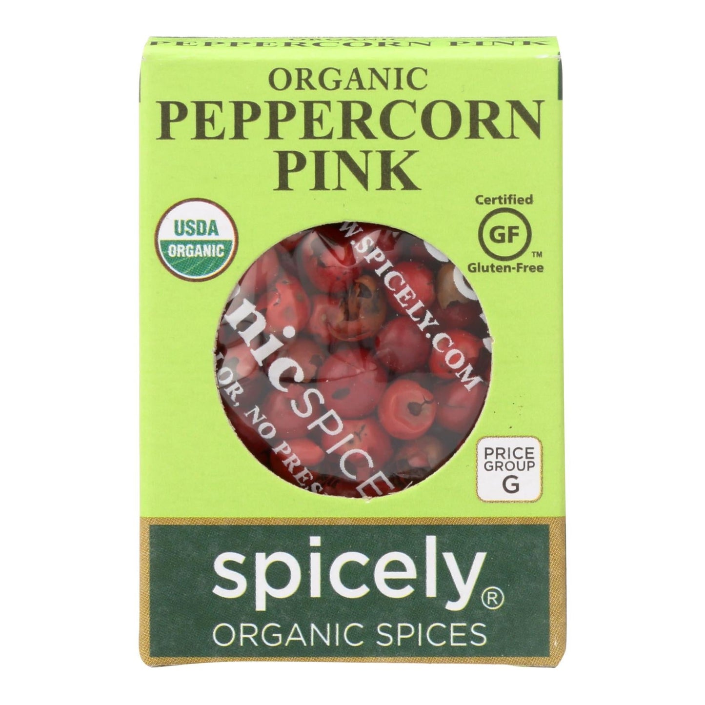 Spicely Organics Pink Peppercorn, 0.15 Oz., Pack of 6