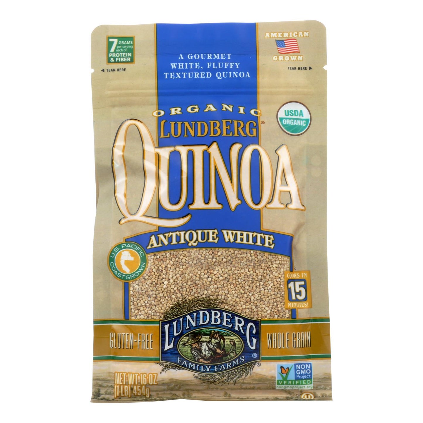 Lundberg Family Farms Organic California White Basmati Rice, Pack of 6