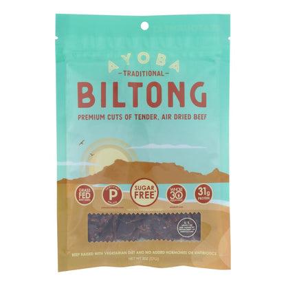 Ayoba-yo South African Traditional Biltong Jerky, 8 Pack, 2 Oz. Each