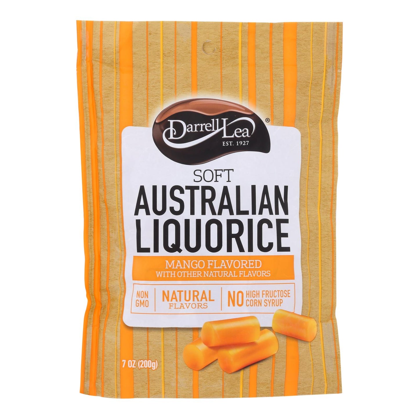 Darrell Soft Eating Liquorice - Mango (Pack of 8, 7 Oz.)