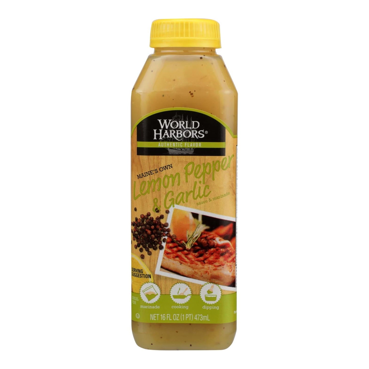 World Harbor Lemon Pepper Garlic Seafood Poultry Sauce Marinade