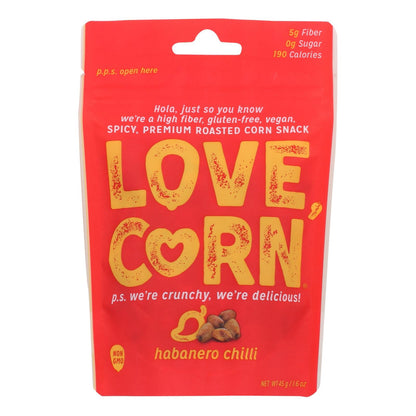 Love Corn Roasted Corn Habanero 10-Pack 1.6 Oz. Bags