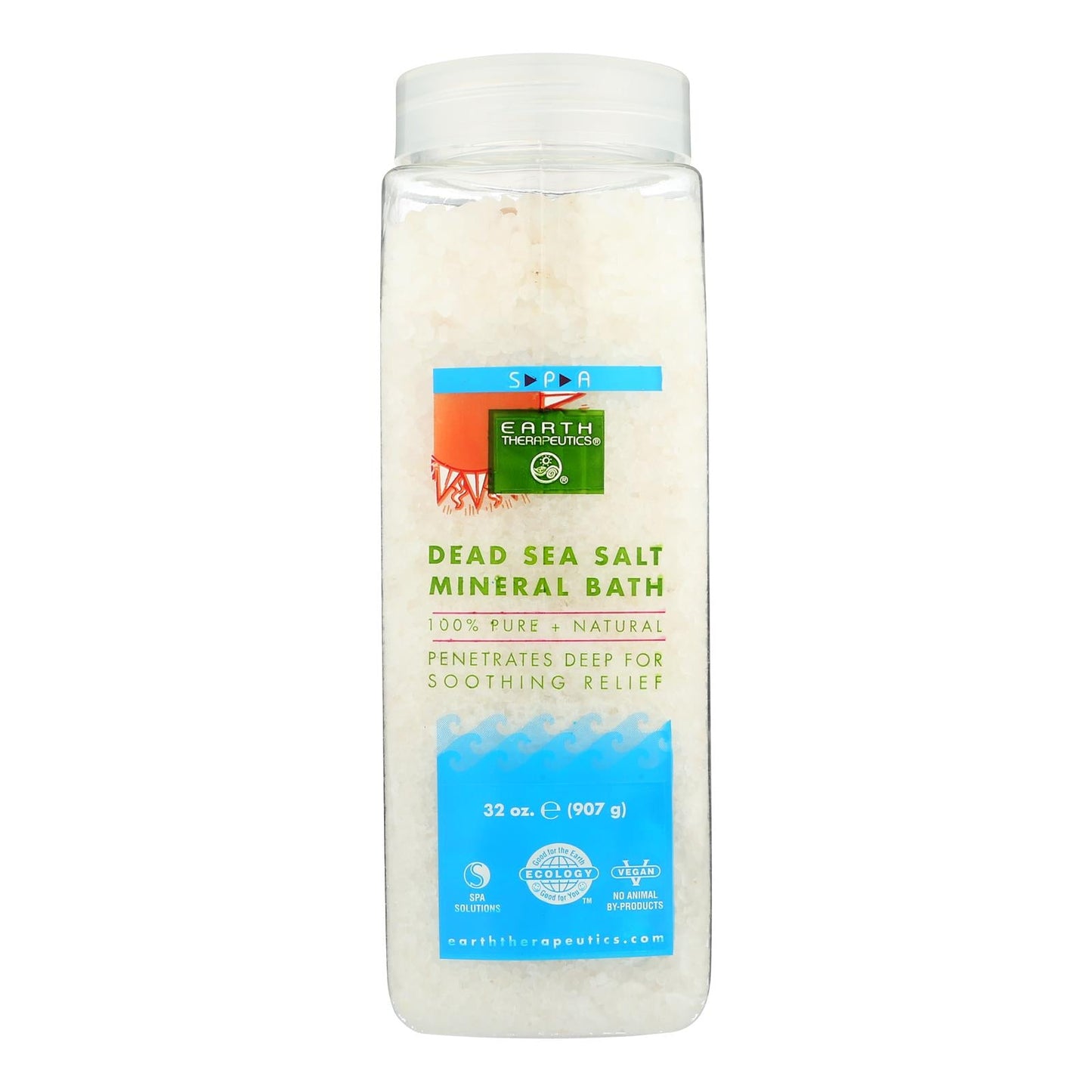 Earth Therapeutics Dead Sea Salt Mineral Bath, Revitalizing Soak (32 Oz.)