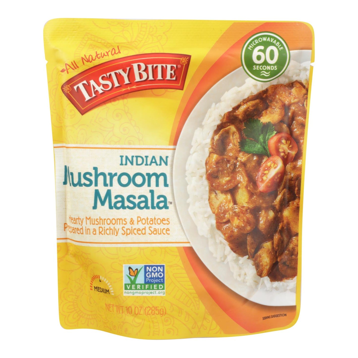 Tasty Bite Indian Cuisine Ready to Eat Mushroom Masala - 6 Pack, 10 Oz