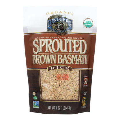 Lundberg Family Farms Sprouted Brown Basmati Rice, 6 x 1 Lb. Packs