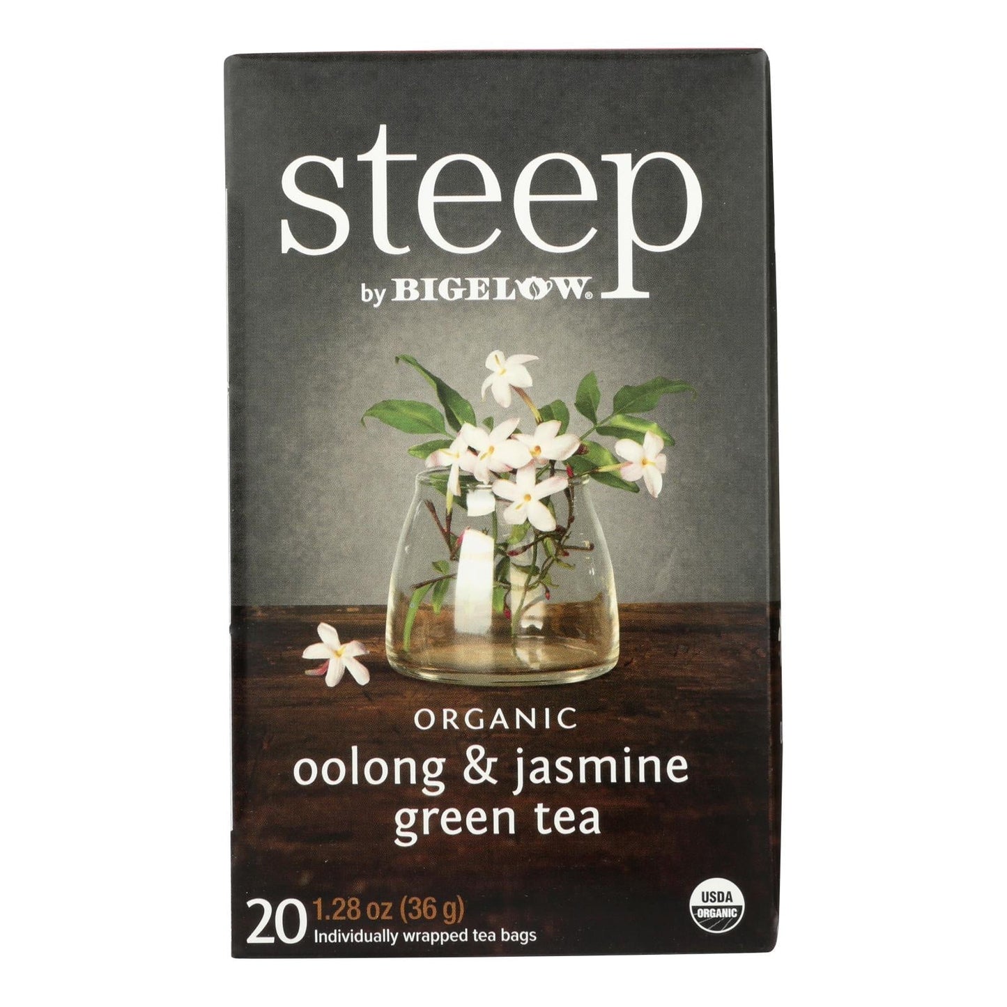 Bigelow Steep Organic Oolong & Jasmine Green Tea 20-Count Pack of 6