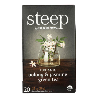 Bigelow Steep Organic Oolong & Jasmine Green Tea 20-Count Pack of 6