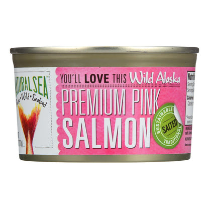 Natural Sea Wild Pink Salmon, Salted, 7.5 Oz. Pack of 12