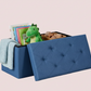 30/43" Folding Storage Ottoman Bench Heavy Duty Padded Seat Multi Size - Color
