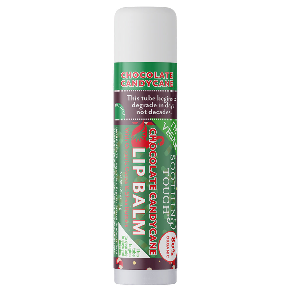 Soothing Touch - Organic Chocolate Lip Balm, 0.25 oz (Pack of 12) - Natural Skin Care