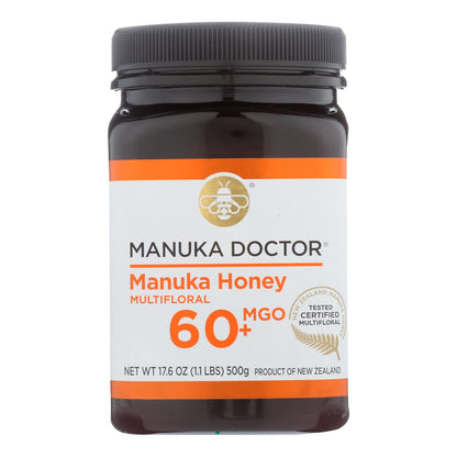 Manuka Doctor Advanced Manuka Honey MGO60+ 500g (Pack of 6-17.6 Oz)