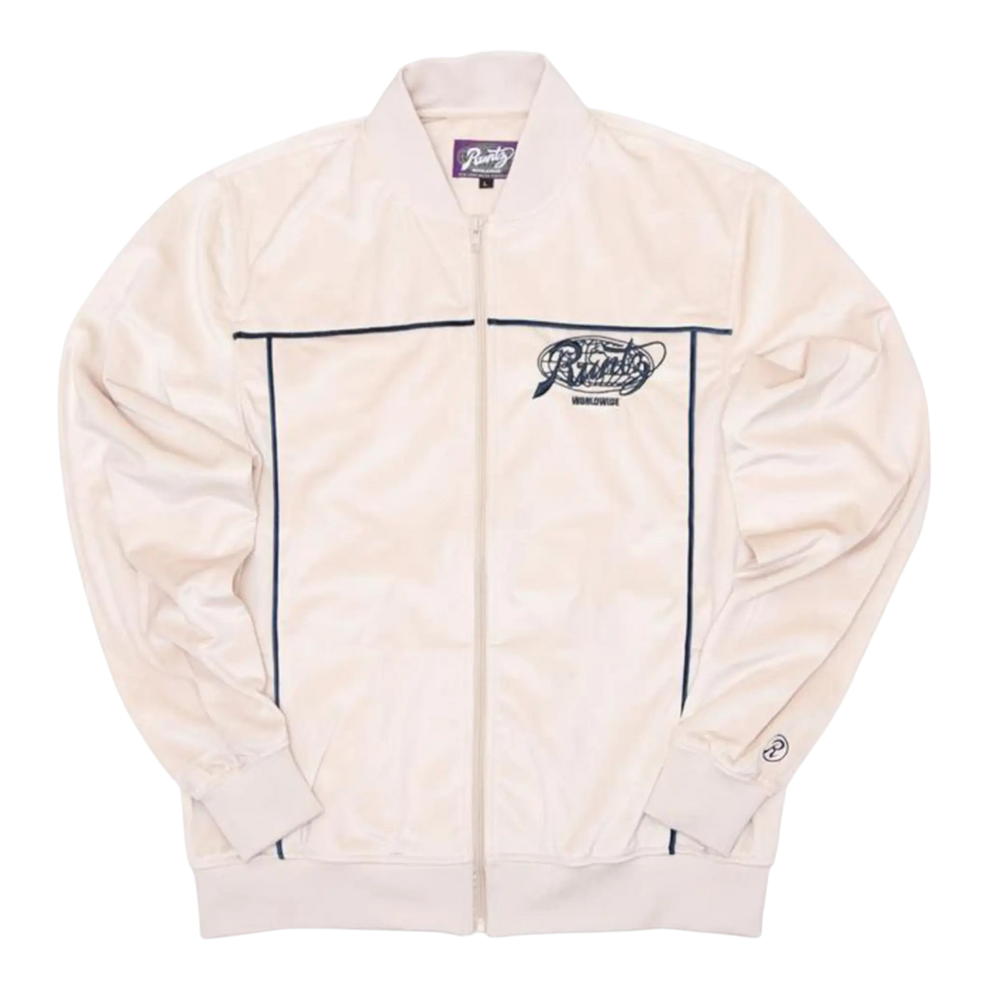 Runtz Around The World Velour Men’s Jacket – Cream