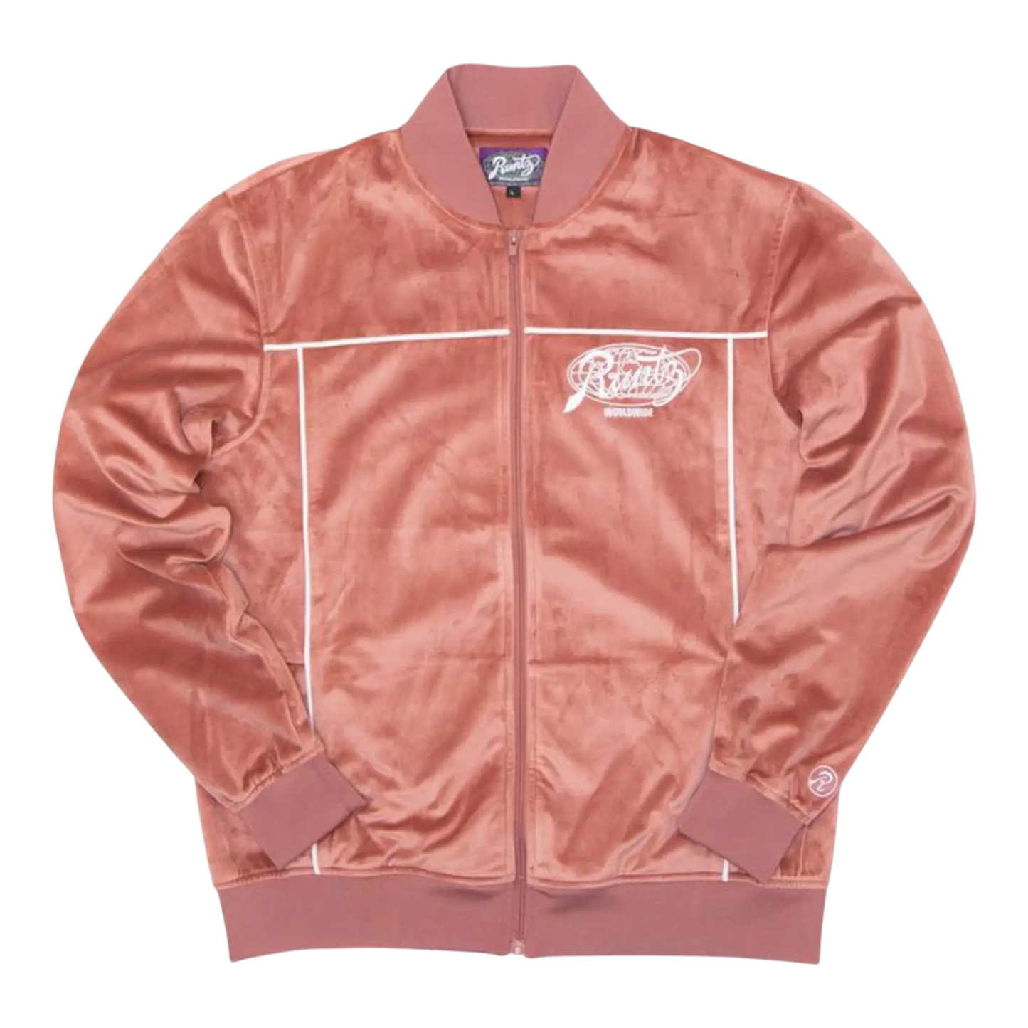 Runtz Around The World Velour Men’s Jacket – Rose