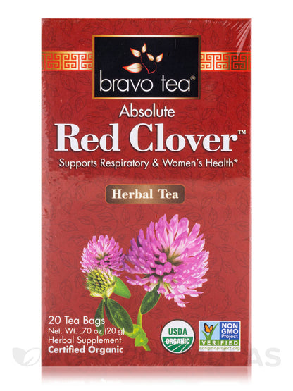 Bravo Teas & Herbs Red Clover Herbal Tea, 20 Count Tea Bags
