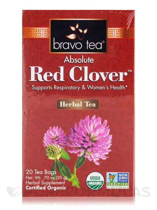 Bravo Teas & Herbs Red Clover Herbal Tea, 20 Count Tea Bags