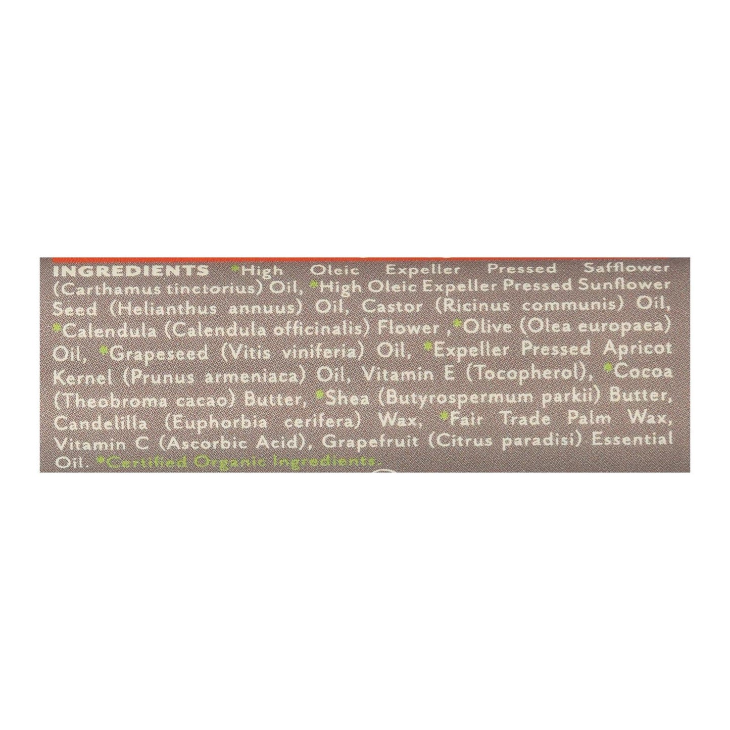 Soothing Touch Organic Grapefruit + Vitamin C Lip Balm, 0.25 oz (Case of 12)