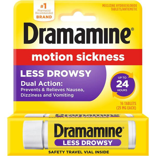 Dramamine® Motion Sickness Relief – All Day Less Drowsy