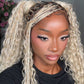 Bohemian Knotless Braid Wig, Full Lace, Waist, Color 613 mix - ZARA