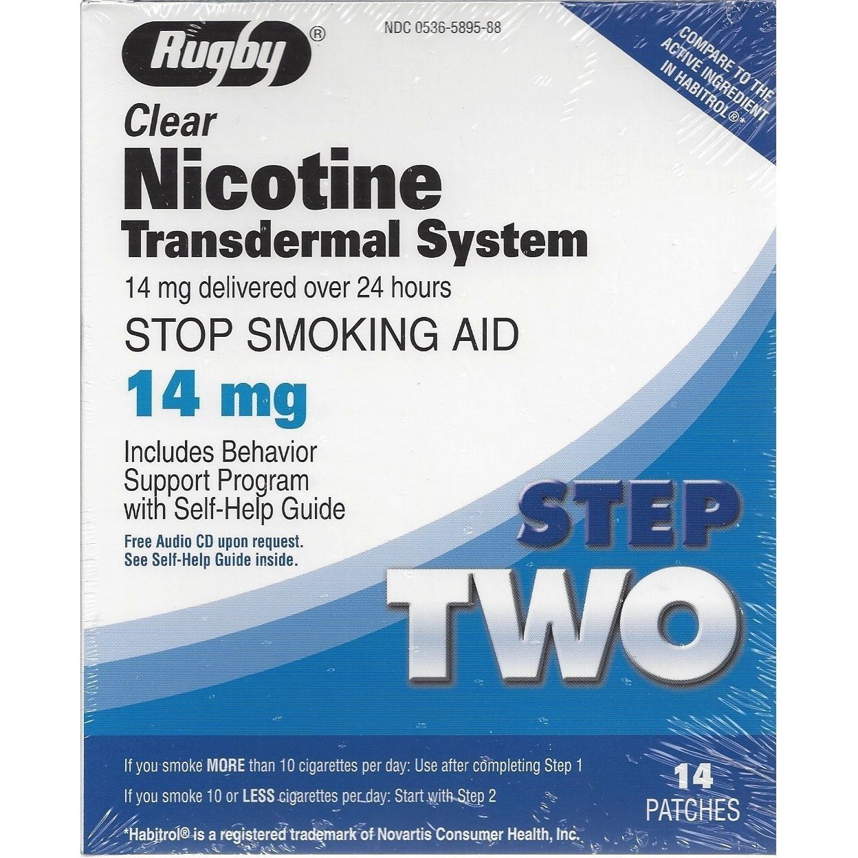 Rugby Nicotine Transdermal System, Step 2, 14 Mg, Patches