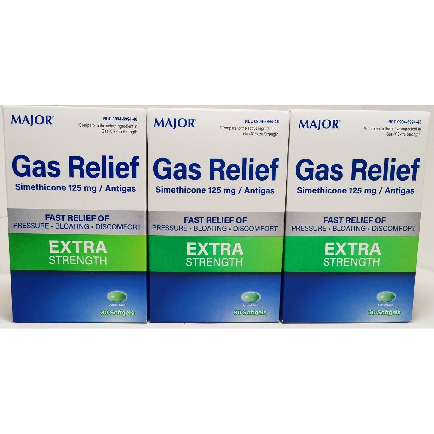 Major Extra Strength Gas Relief – 125 mg (30 Softgels)