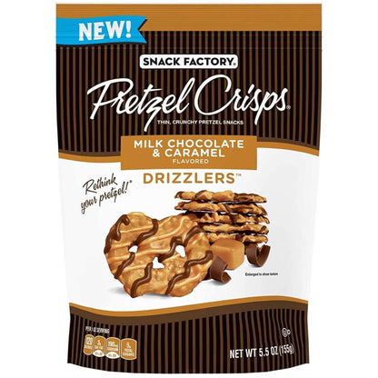 Pretzel Crisps - Drizzlers Milk Chocolate Crml (Pack of 12 5.5 Oz)