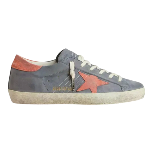 Golden Goose Super-Star Women Sneakers Blue Nubuck Pink Suede
