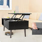 Lift Top Coffee Table with Storage, Wooden Living Room Center Table